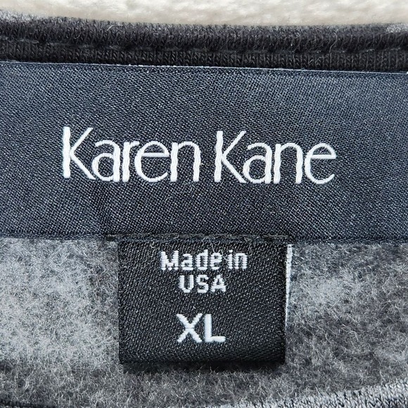 Karen Kane Top Womens XL Black Side Tie Zebra Print Long Sleeve Top Animal Print - Picture 3 of 9